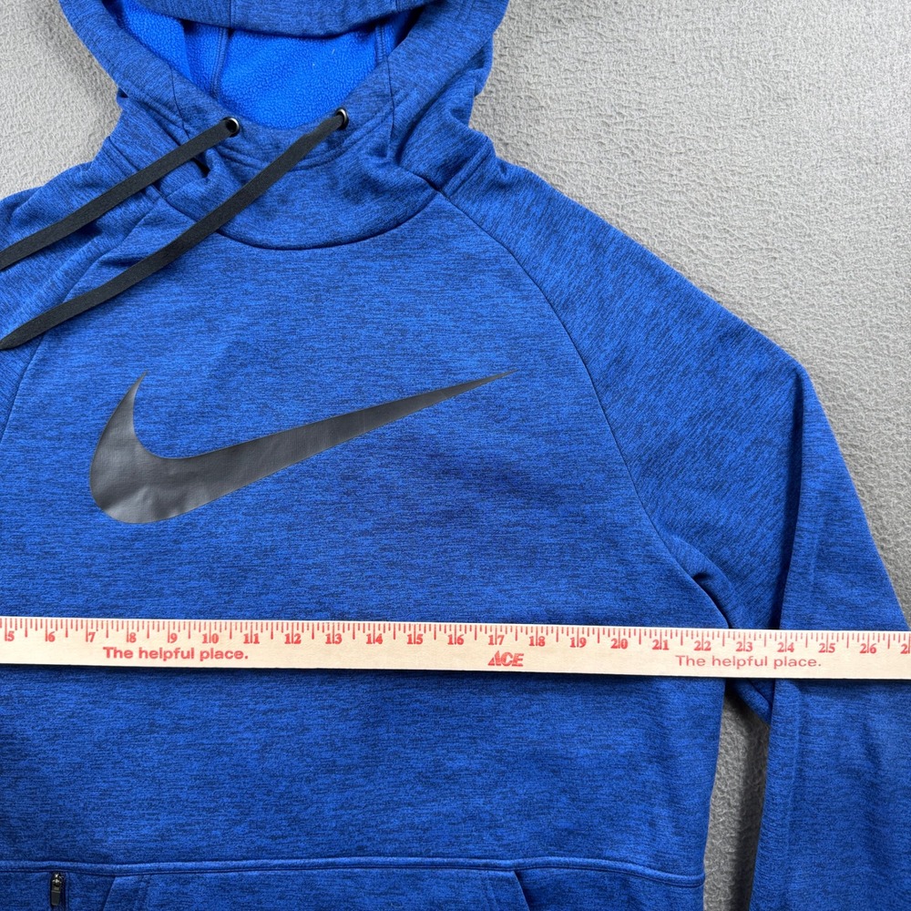 Nike Hoodie Mens M‎ Blue Therma-FIT Pullover Swoosh CU6238-492 Fleece Athleisure - Picture 4 of 8